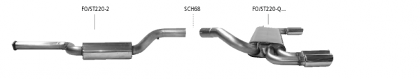 BASTUCK Komplettanlage Ford Focus ST 2005-2010