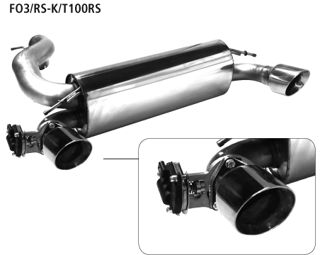 BASTUCK Komplettanlage mit Abgasklappe Ford Focus RS 2016-