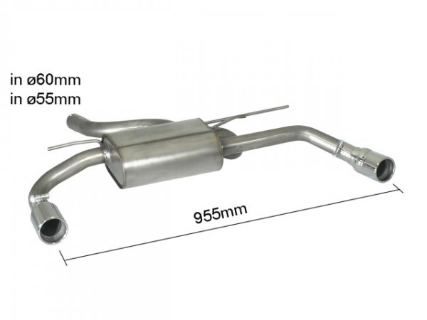 RAGAZZON BMW Serie3 F30(Sedan) 318D 2012-- Sportendschalldämpfer 2x80mm