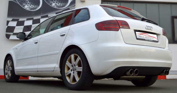 FMS 76mm Duplex-Sportendschalldämpfer Audi A3 8P Sportback