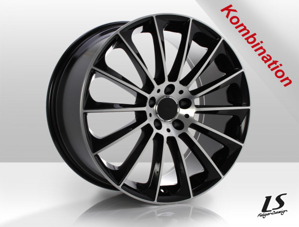 LS30 Schwarz-Poliert 20Zoll Mercedes C-Klasse W205 S205 C205 A205 Limo. Coupe Cabrio T-Mod.
