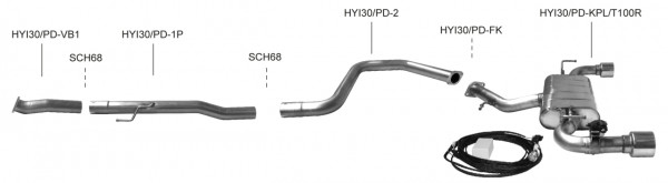 BASTUCK Komplettanlage ab KAT Hyundai i30N Performance 